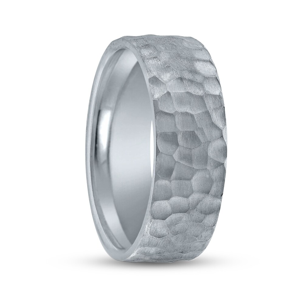 Men\'s Hammered Wedding Band 14K White Gold 7mm cYJFq9Ee Men\'s Hammered Wedding Band 14K White Gold 7mm cYJFq9Ee