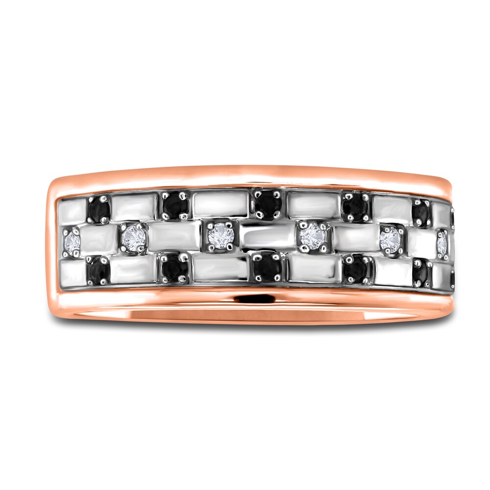 Men\'s Black & White Diamond Anniversary Ring 1/4 ct tw Round 14K Two-Tone Gold cZk6omuU Men\'s Black & White Diamond Anniversary Ring 1/4 ct tw Round 14K Two-Tone Gold cZk6omuU