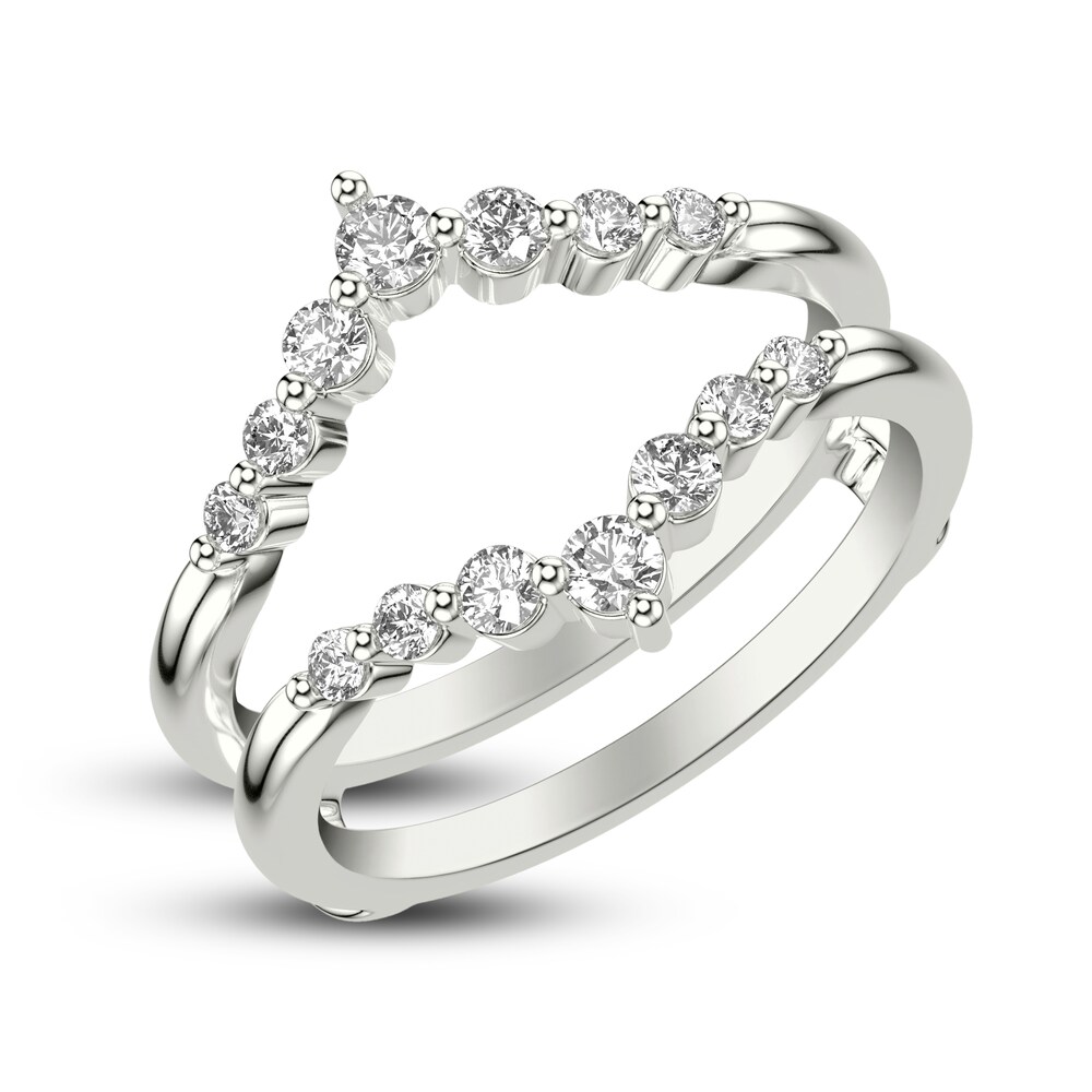 Diamond Chevron Enhancer Ring 1/2 ct tw Round 14K White Gold ca3IBsKj Diamond Chevron Enhancer Ring 1/2 ct tw Round 14K White Gold ca3IBsKj