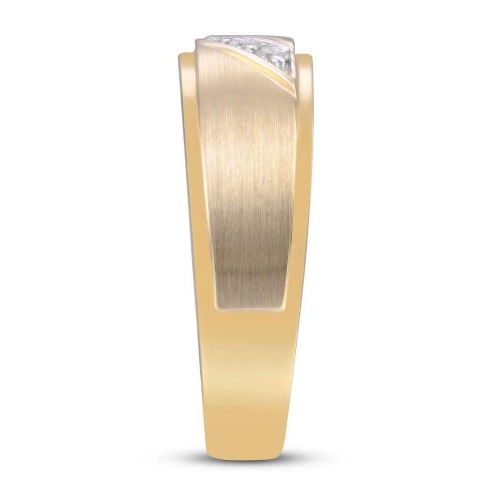 Men\'s 3-Stone Diamond Wedding Band 1/10 ct tw Round 10K Yellow Gold cc4Jk5UJ Men\'s 3-Stone Diamond Wedding Band 1/10 ct tw Round 10K Yellow Gold cc4Jk5UJ