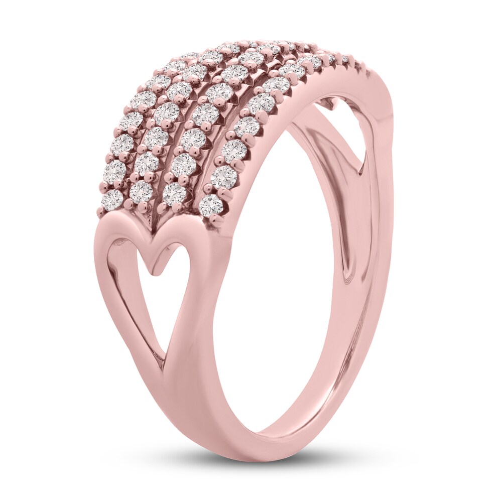 Diamond Ring 1/2 ct tw Round 10K Rose Gold ccRZUzvh Diamond Ring 1/2 ct tw Round 10K Rose Gold ccRZUzvh