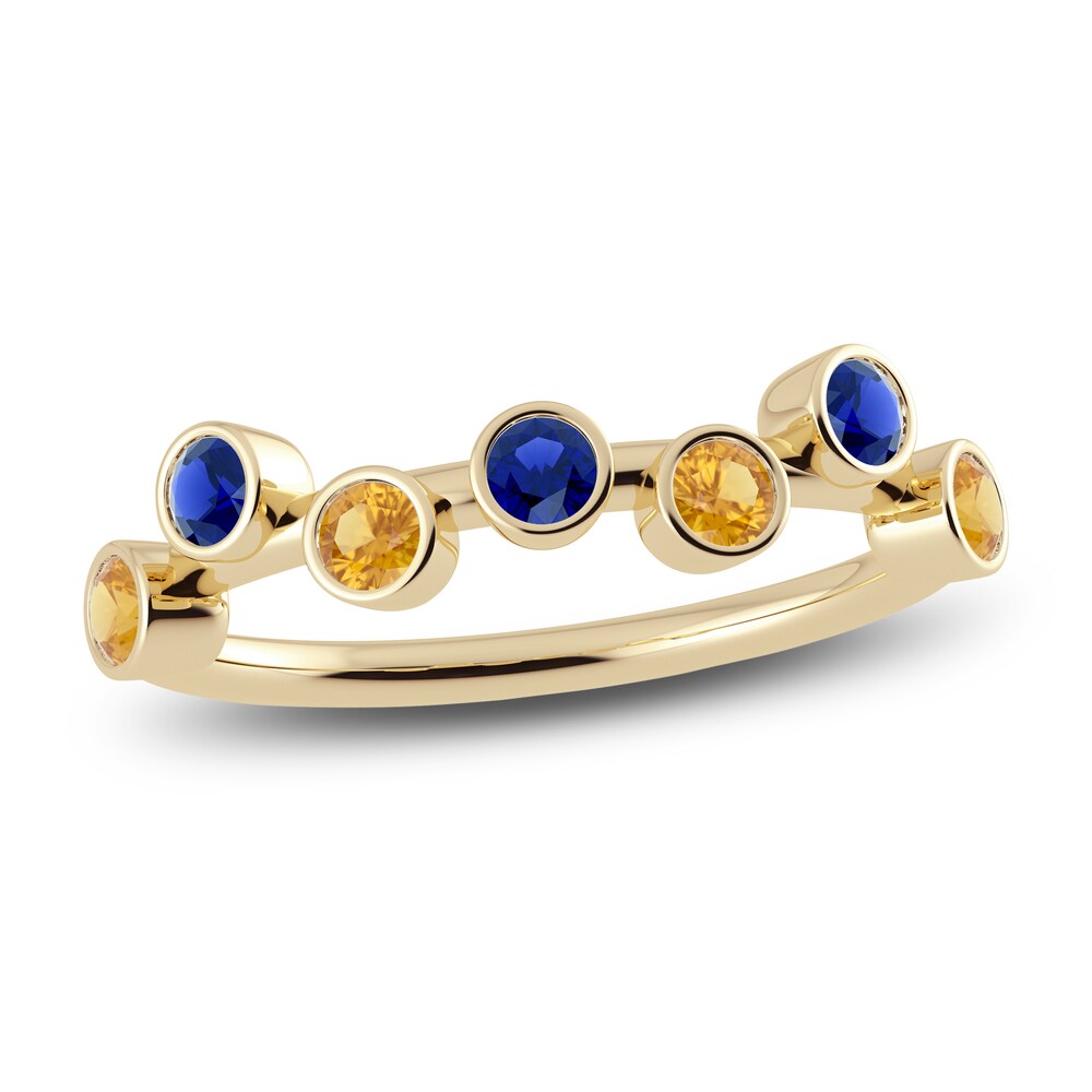 Juliette Maison Natural Blue Sapphire & Natural Citrine Ring 10K Yellow Gold cjXNQv4f Juliette Maison Natural Blue Sapphire & Natural Citrine Ring 10K Yellow Gold cjXNQv4f