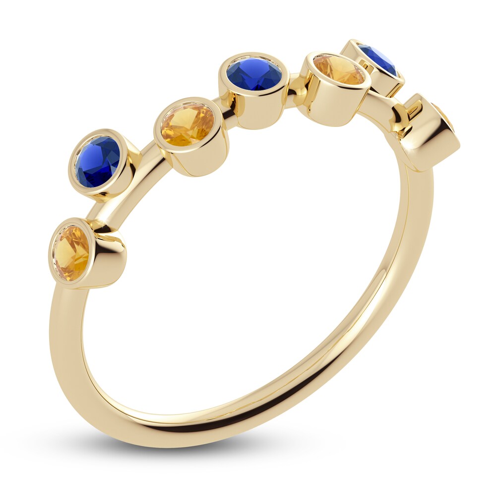 Juliette Maison Natural Blue Sapphire & Natural Citrine Ring 10K Yellow Gold cjXNQv4f Juliette Maison Natural Blue Sapphire & Natural Citrine Ring 10K Yellow Gold cjXNQv4f
