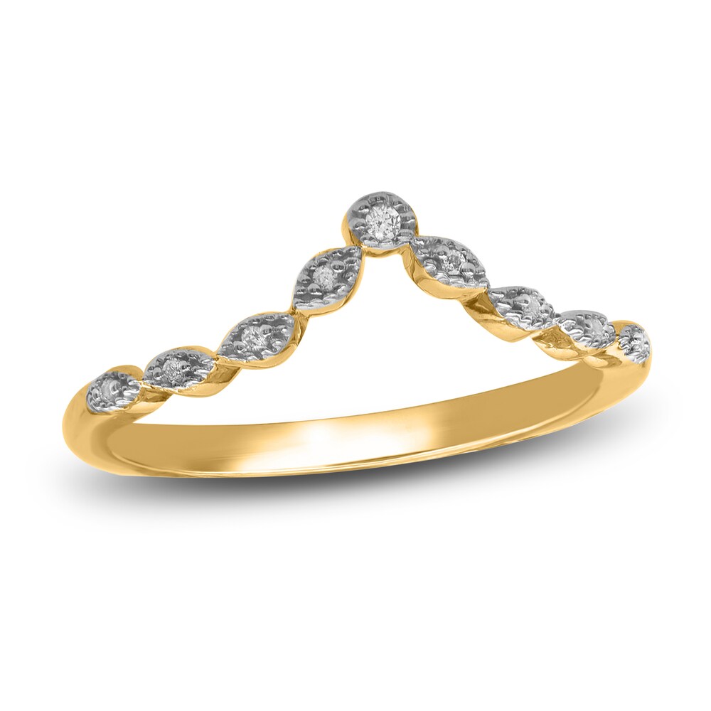 Diamond Wedding Band 1/20 ct tw Round 14K Yellow Gold ckXqdrtI