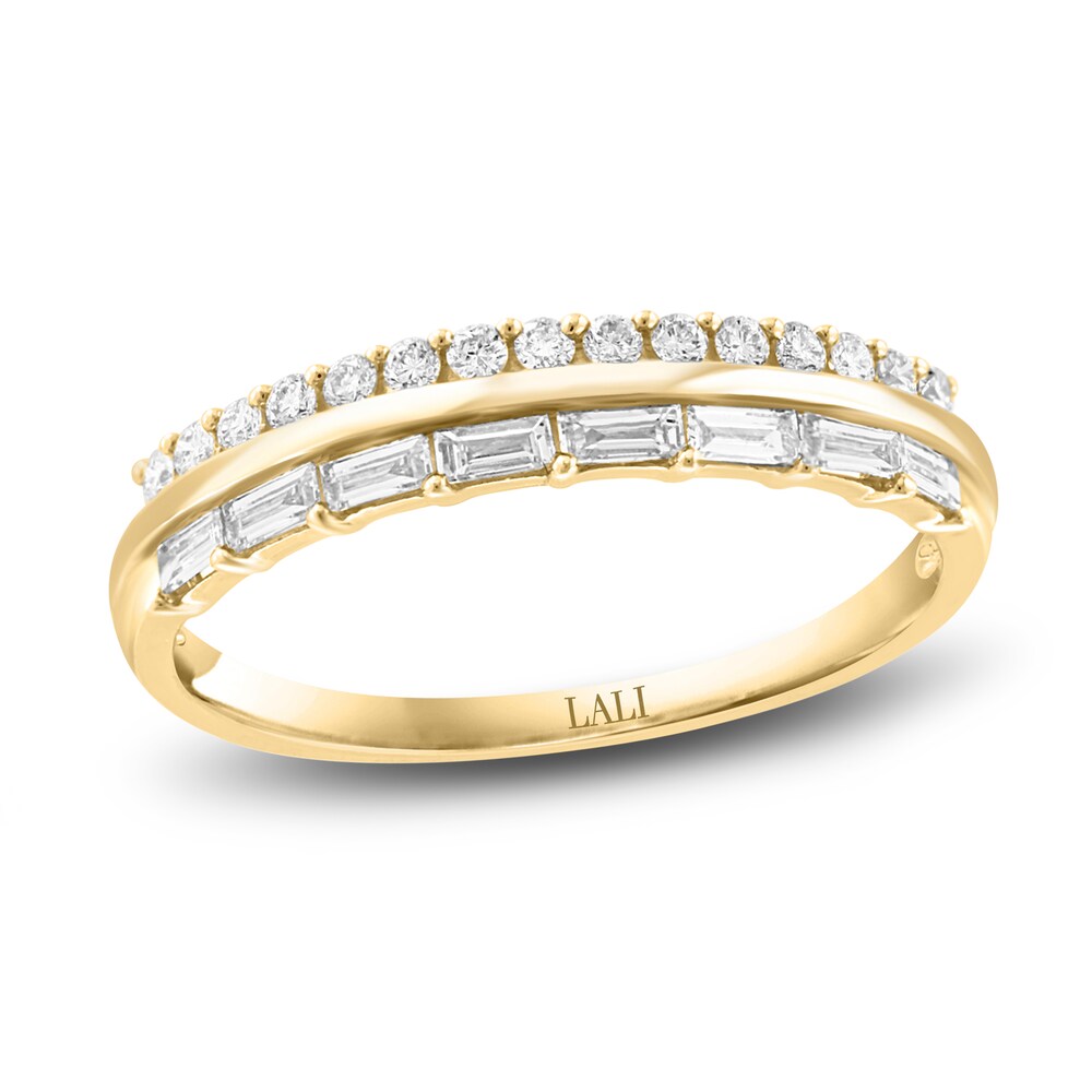 LALI Jewels Diamond Ring 3/8 ct tw Round/Baguette 14K Yellow Gold cnDpBVRz LALI Jewels Diamond Ring 3/8 ct tw Round/Baguette 14K Yellow Gold cnDpBVRz