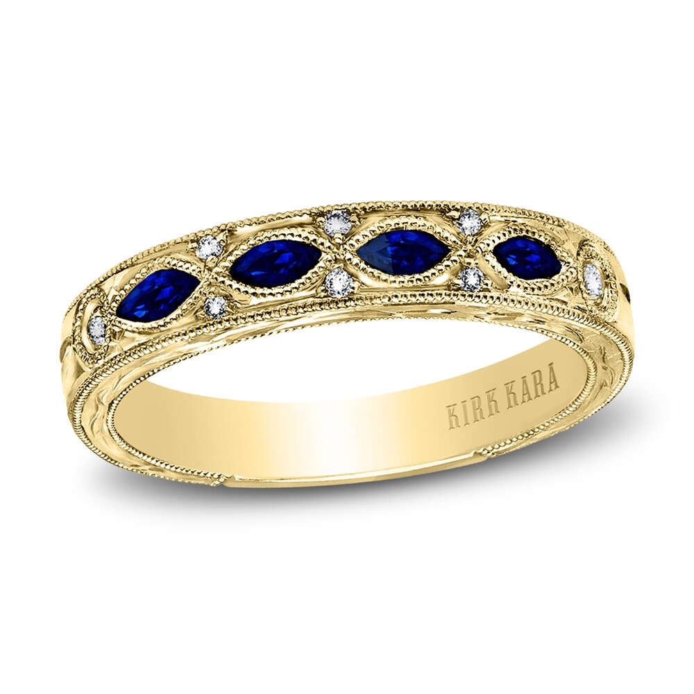 Kirk Kara Natural Blue Sapphire Anniversary Band Diamond Accents 14K Yellow Gold cw3KxdrZ Kirk Kara Natural Blue Sapphire Anniversary Band Diamond Accents 14K Yellow Gold cw3KxdrZ