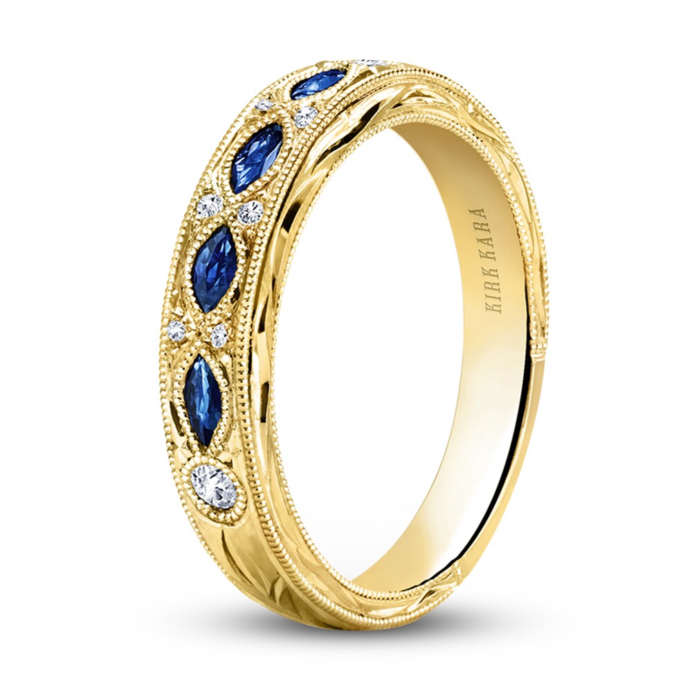 Kirk Kara Natural Blue Sapphire Anniversary Band Diamond Accents 14K Yellow Gold cw3KxdrZ Kirk Kara Natural Blue Sapphire Anniversary Band Diamond Accents 14K Yellow Gold cw3KxdrZ