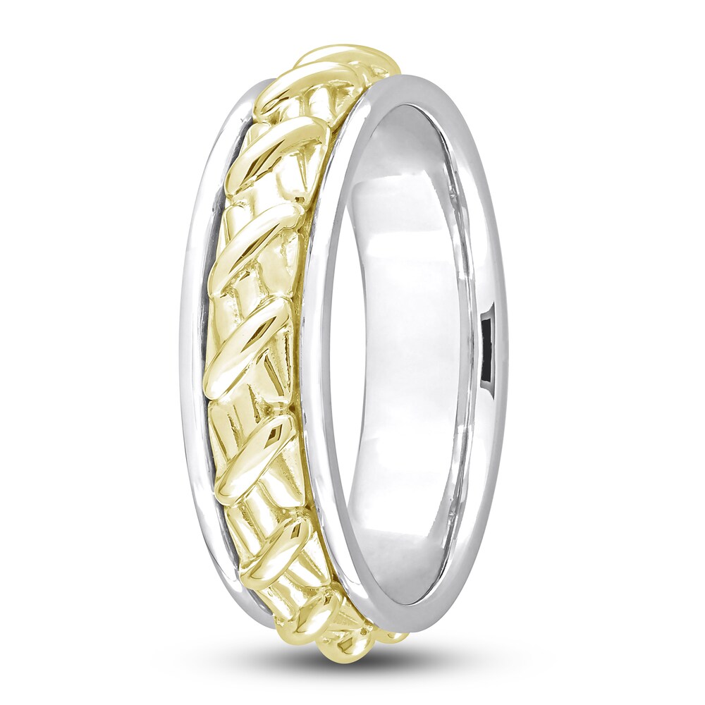 Men\'s Y-Knot Wedding Band 14K Two-Tone Gold 6.5mm dE8v8kY4 Men\'s Y-Knot Wedding Band 14K Two-Tone Gold 6.5mm dE8v8kY4