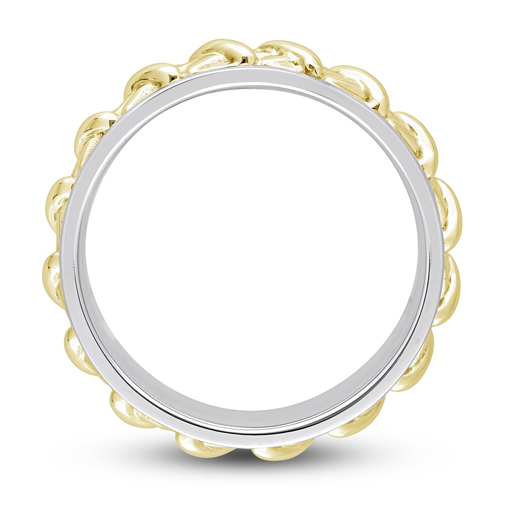 Men\'s Y-Knot Wedding Band 14K Two-Tone Gold 6.5mm dE8v8kY4 Men\'s Y-Knot Wedding Band 14K Two-Tone Gold 6.5mm dE8v8kY4