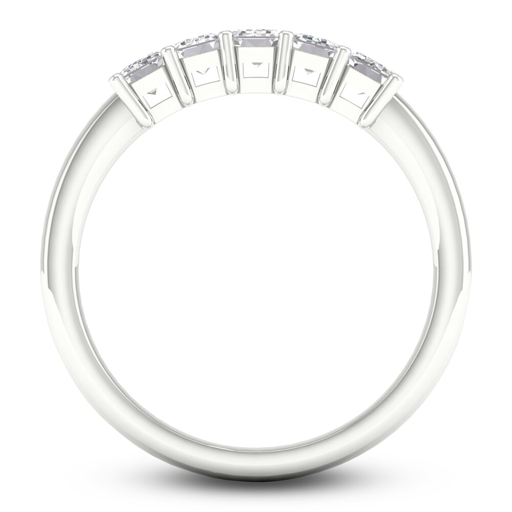 Diamond 5-Stone Anniversary Band 1 ct tw Emerald Platinum dFncPyE6 Diamond 5-Stone Anniversary Band 1 ct tw Emerald Platinum dFncPyE6