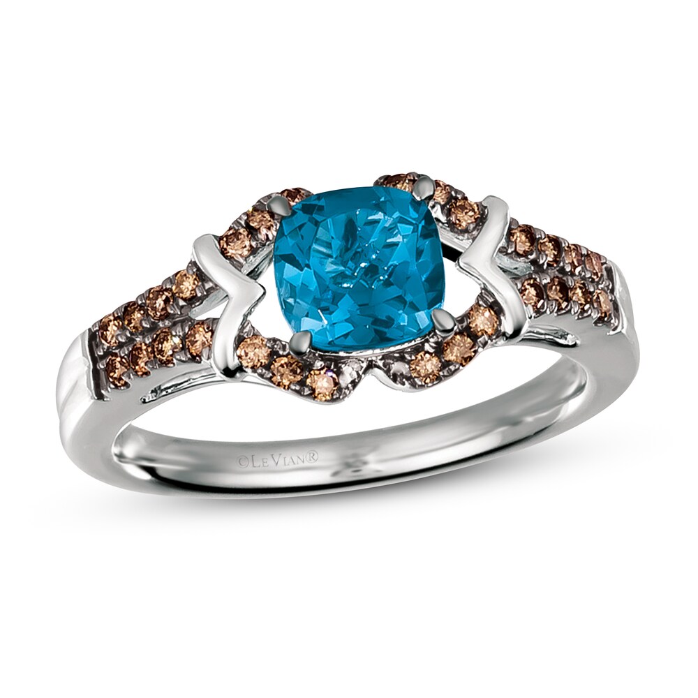 Le Vian Blue Topaz Ring 1/5 ct tw Diamonds 14K Vanilla Gold dIsN5dbu Le Vian Blue Topaz Ring 1/5 ct tw Diamonds 14K Vanilla Gold dIsN5dbu