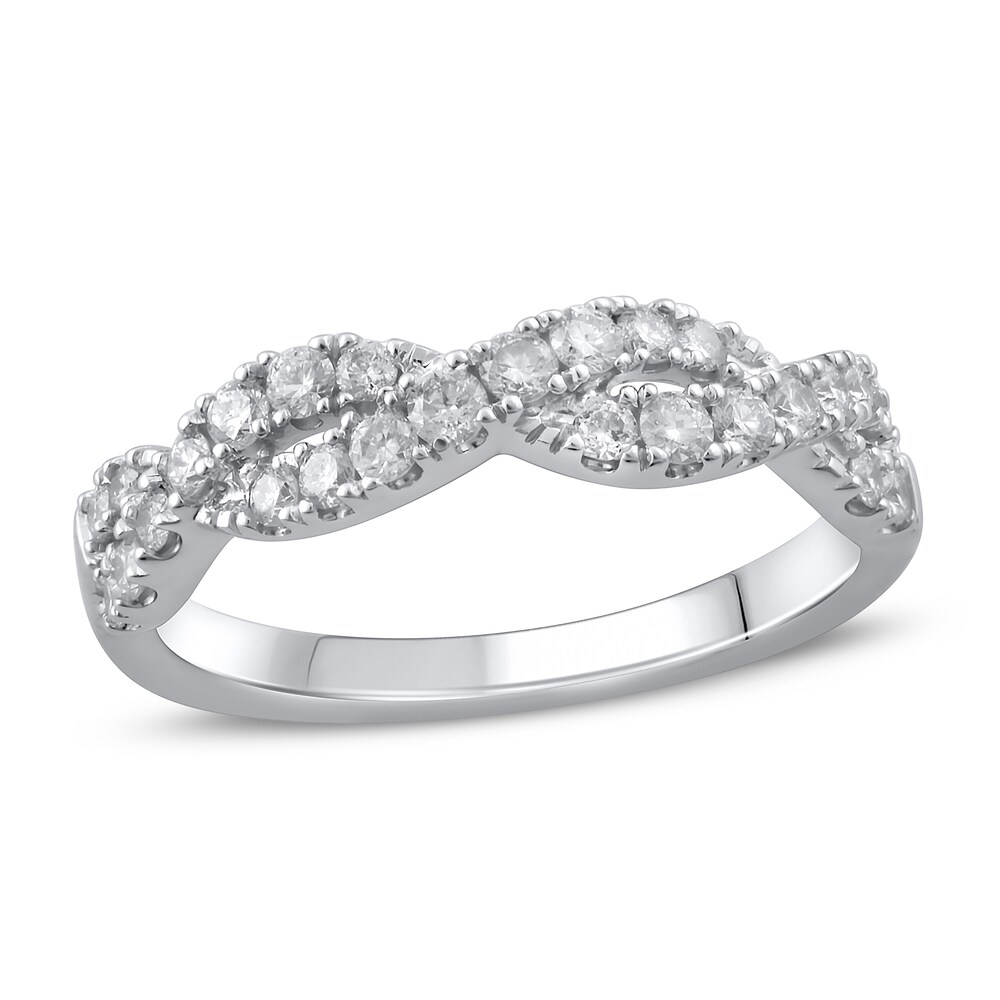 Diamond Anniversary Ring 1/2 ct tw Round 10K White Gold dK61K6Qa Diamond Anniversary Ring 1/2 ct tw Round 10K White Gold dK61K6Qa