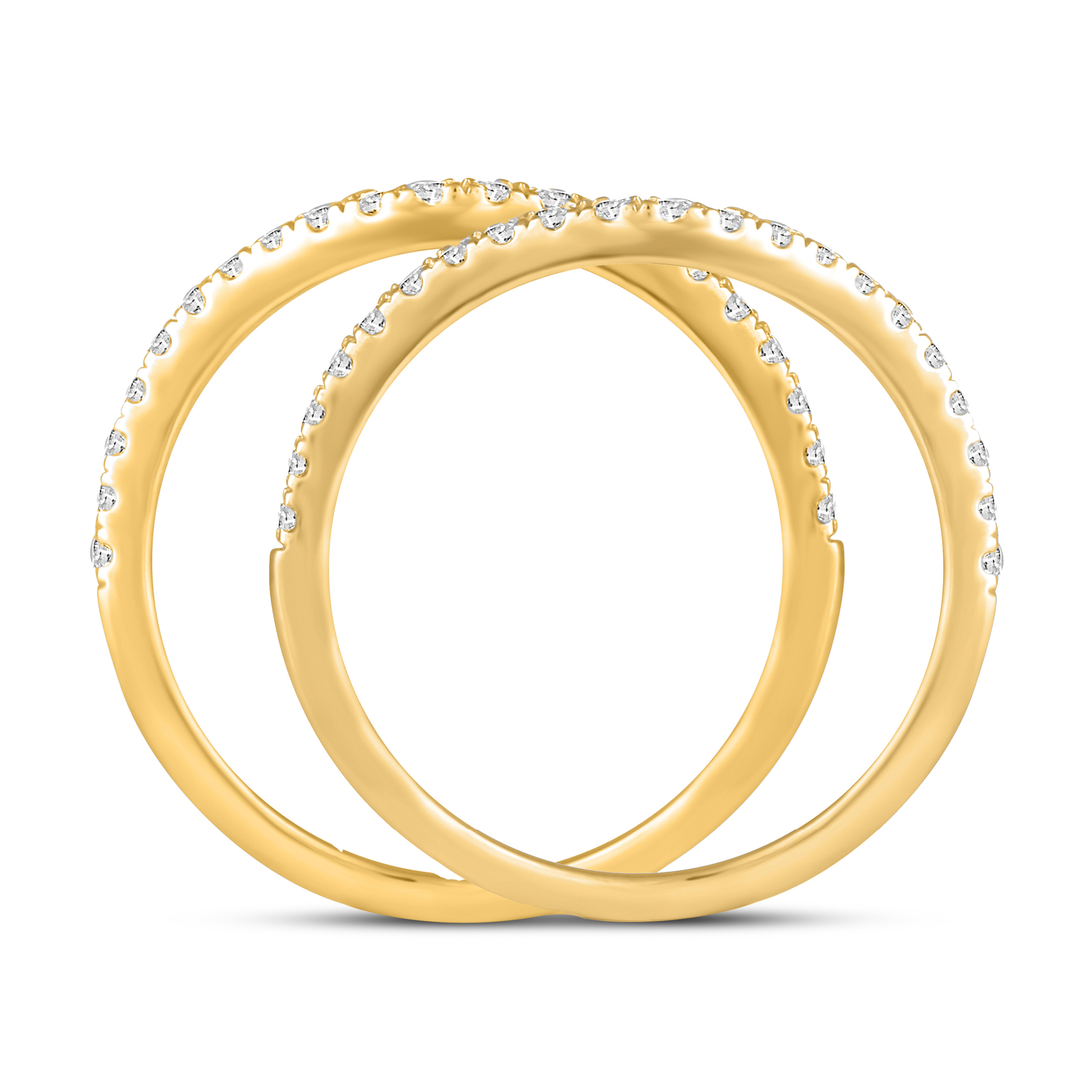 Diamond Double Wedding Band Set 1/2 ct tw 14K Yellow Gold daoP3Mqk Diamond Double Wedding Band Set 1/2 ct tw 14K Yellow Gold daoP3Mqk