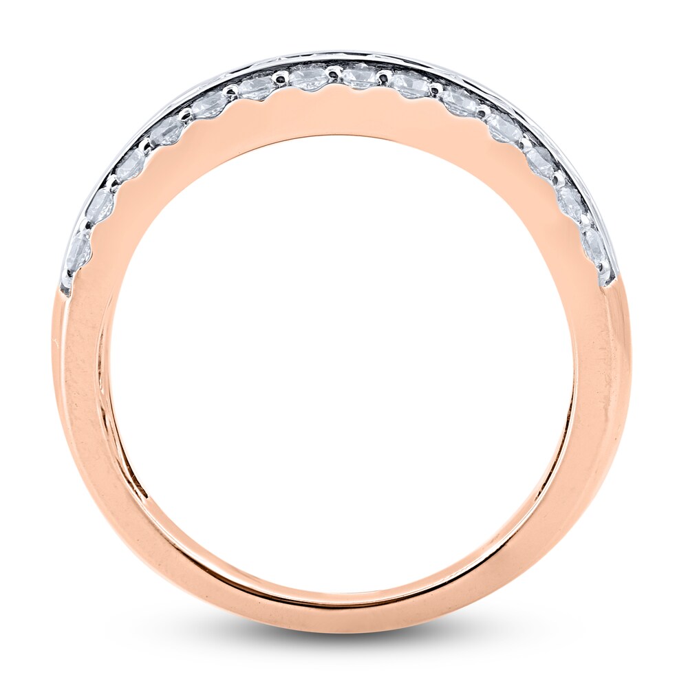 Diamond 3-Row Anniversary Band 1 ct tw Round 14K Rose Gold dfpJ5dYD Diamond 3-Row Anniversary Band 1 ct tw Round 14K Rose Gold dfpJ5dYD