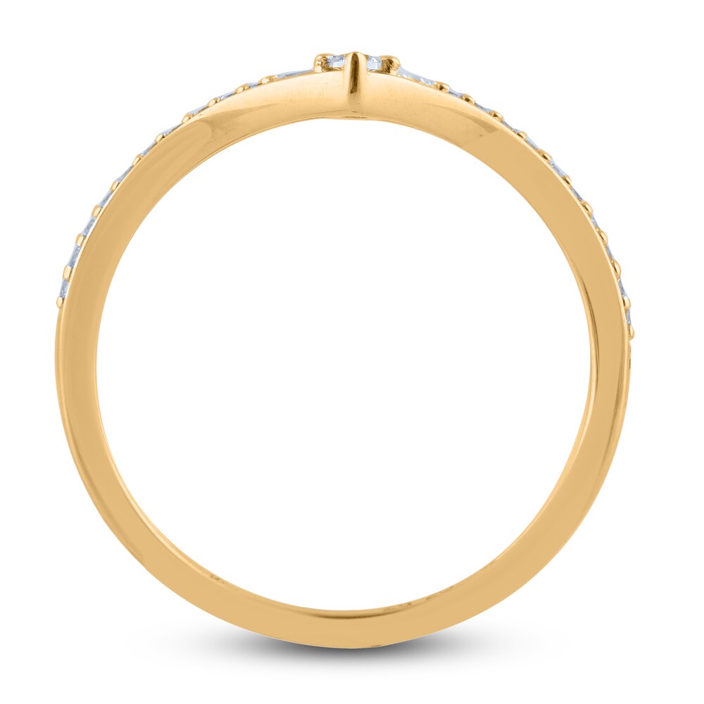 Diamond Contour Ring 1/6 ct tw Baguette/Round 14K Yellow Gold dsynIFde Diamond Contour Ring 1/6 ct tw Baguette/Round 14K Yellow Gold dsynIFde