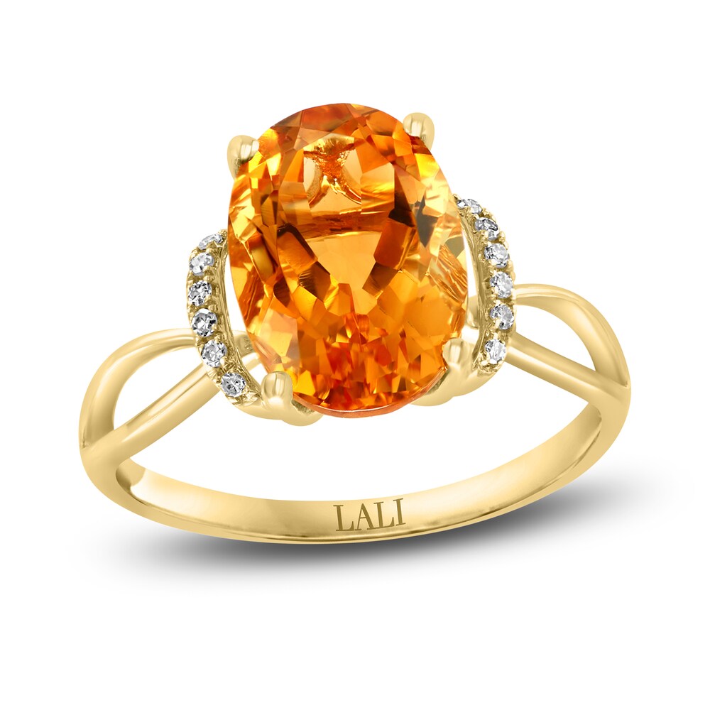 LALI Jewels Natural Citrine Ring 1/20 ct tw Diamonds 14K Yellow Gold dtRrOMuM LALI Jewels Natural Citrine Ring 1/20 ct tw Diamonds 14K Yellow Gold dtRrOMuM