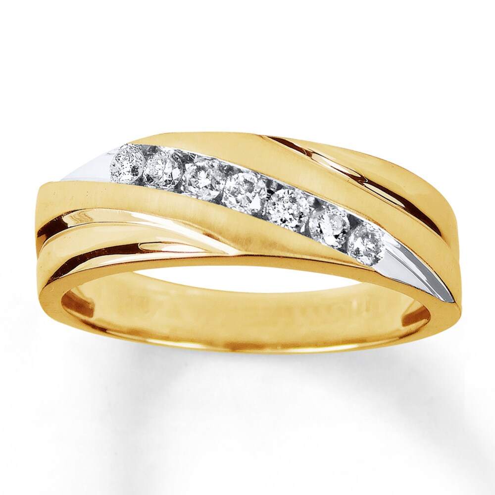Diamond Men's Band 1/4 ct tw Round-cut 10K Yellow Gold dwypl5tC Diamond Men's Band 1/4 ct tw Round-cut 10K Yellow Gold dwypl5tC