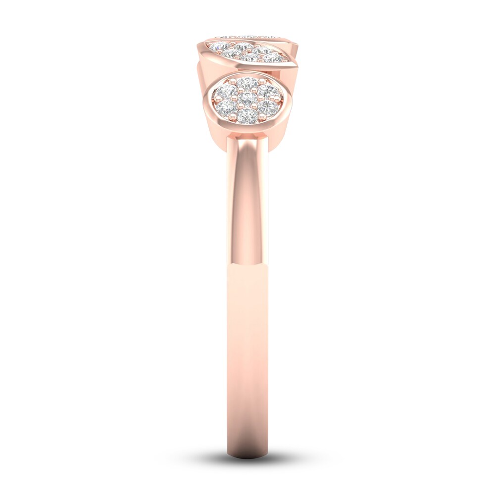 Diamond Wedding Band 1/10 ct tw Round 14K Rose Gold dx80LCSq Diamond Wedding Band 1/10 ct tw Round 14K Rose Gold dx80LCSq