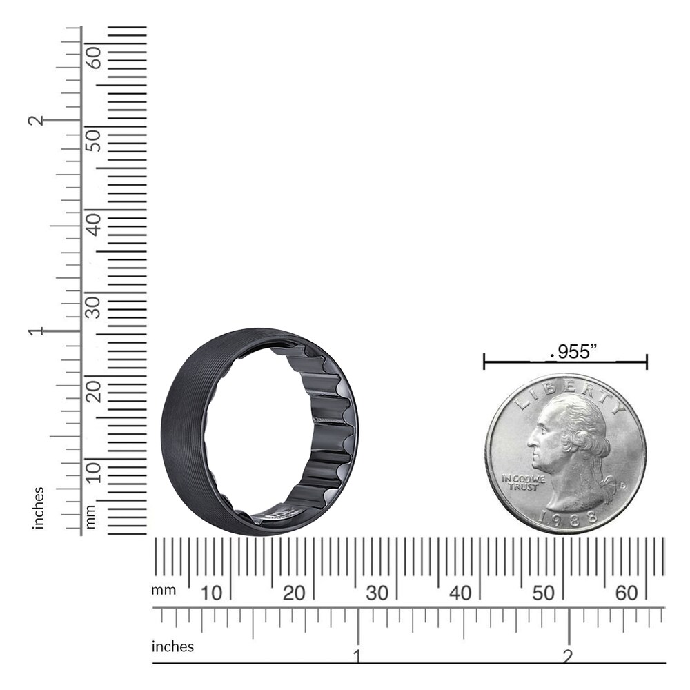 Men\'s Textured Line Wedding Band Black Zirconium 8.0mm e3tQuhFa Men\'s Textured Line Wedding Band Black Zirconium 8.0mm e3tQuhFa