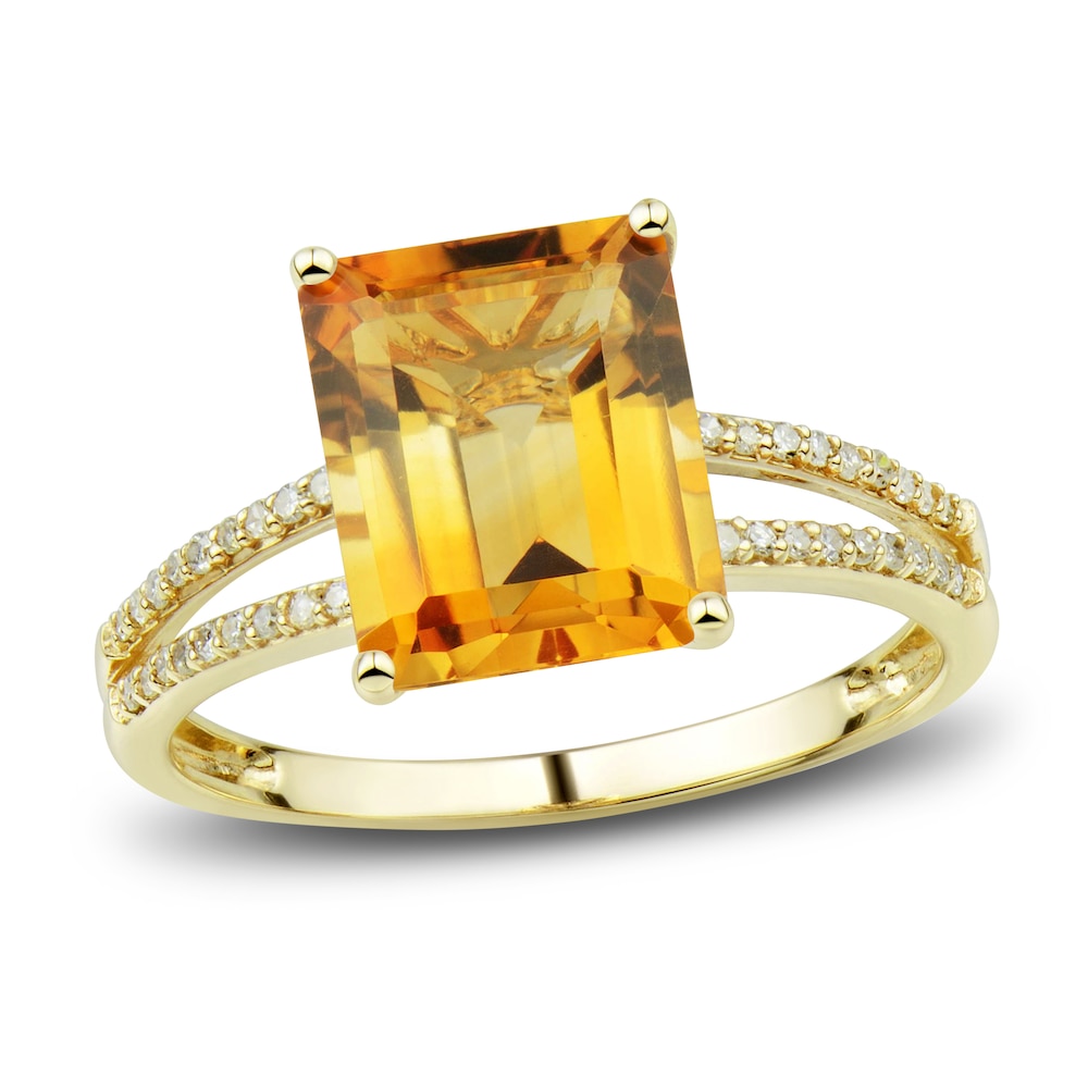 Natural Citrine Ring, Earring & Necklace Set 1/5 ct tw Emerald 10K Yellow Gold eFkc1D7f Natural Citrine Ring, Earring & Necklace Set 1/5 ct tw Emerald 10K Yellow Gold eFkc1D7f