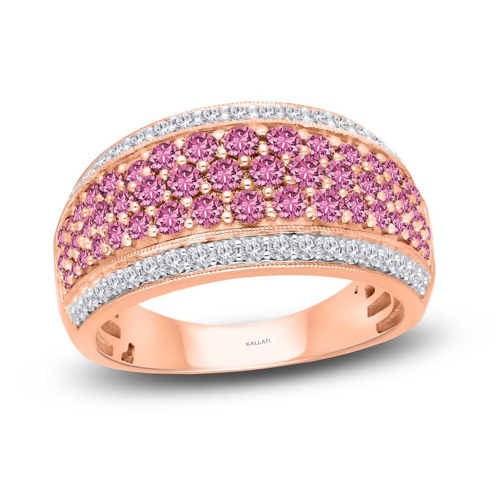 Kallati Natural Pink Sapphire Ring 3/8 ct tw Diamonds 14K Rose Gold eJY7qm2G Kallati Natural Pink Sapphire Ring 3/8 ct tw Diamonds 14K Rose Gold eJY7qm2G