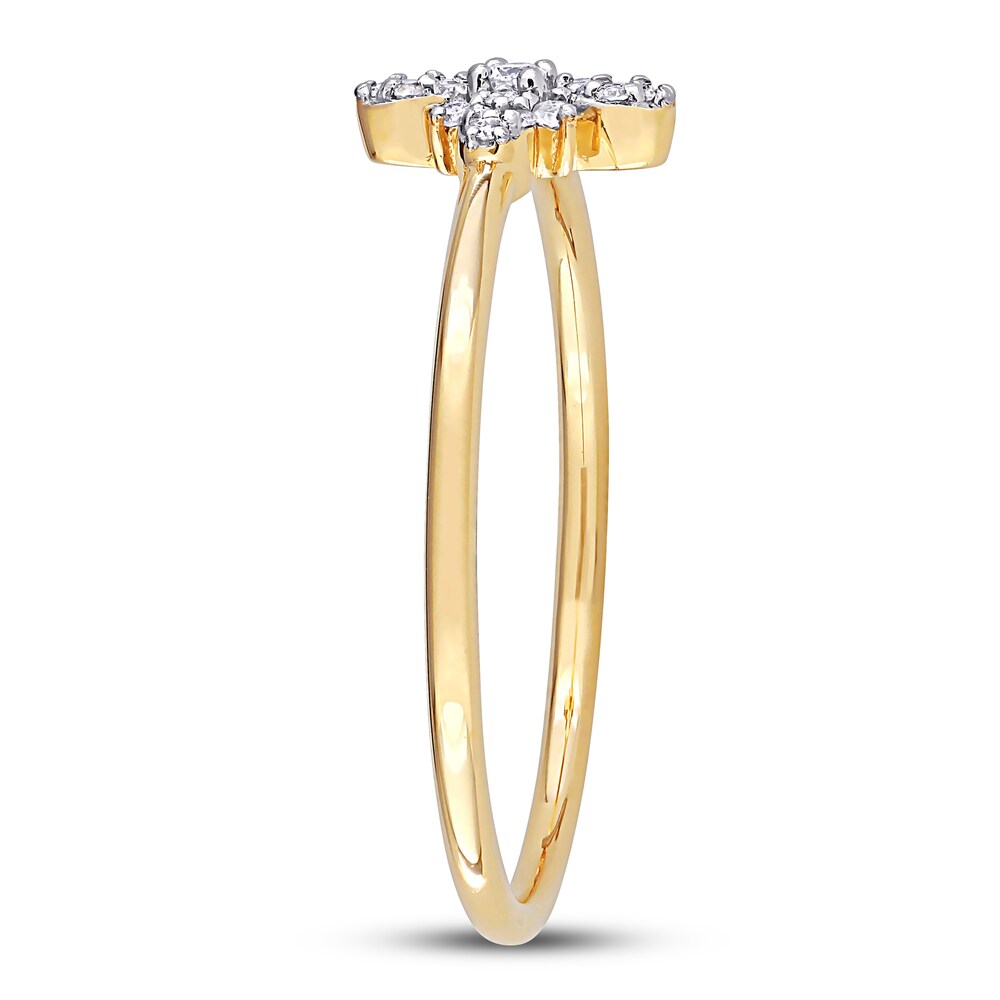 Diamond Ring 1/10 ct tw Round 10K Yellow Gold eQmqZv6i Diamond Ring 1/10 ct tw Round 10K Yellow Gold eQmqZv6i