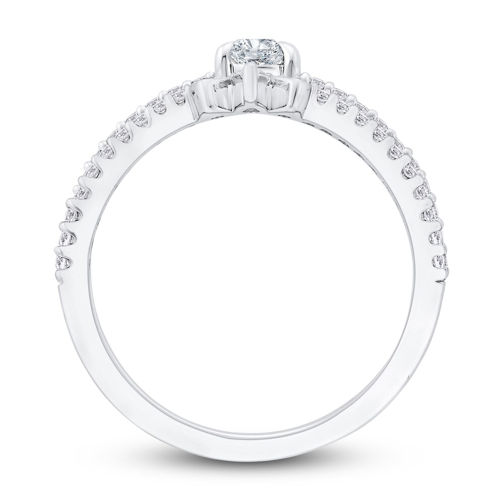 Diamond Engagement Ring 3/4 ct tw Oval/Round 14K White Gold ei7nDRUz Diamond Engagement Ring 3/4 ct tw Oval/Round 14K White Gold ei7nDRUz