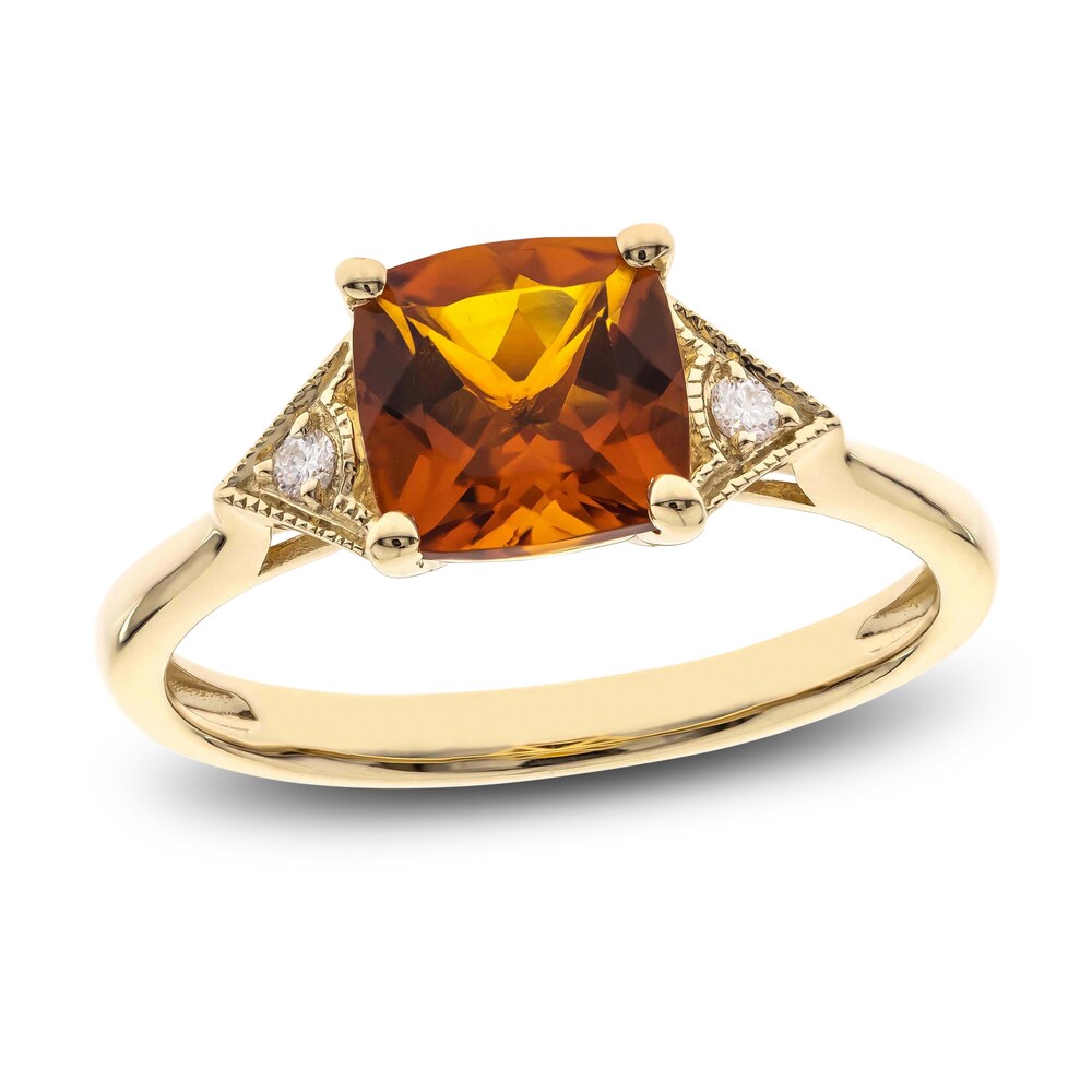 Natural Citrine Ring 1/20 ct tw Round 10K Yellow Gold eipLJJVq Natural Citrine Ring 1/20 ct tw Round 10K Yellow Gold eipLJJVq