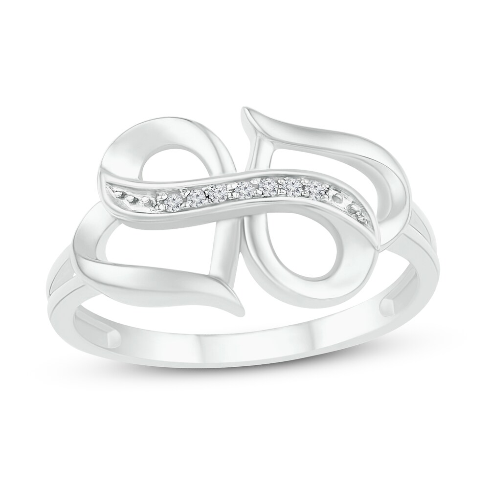 Heart/Infinity Ring Diamond Accents 10K White Gold enJqt6cy Heart/Infinity Ring Diamond Accents 10K White Gold enJqt6cy