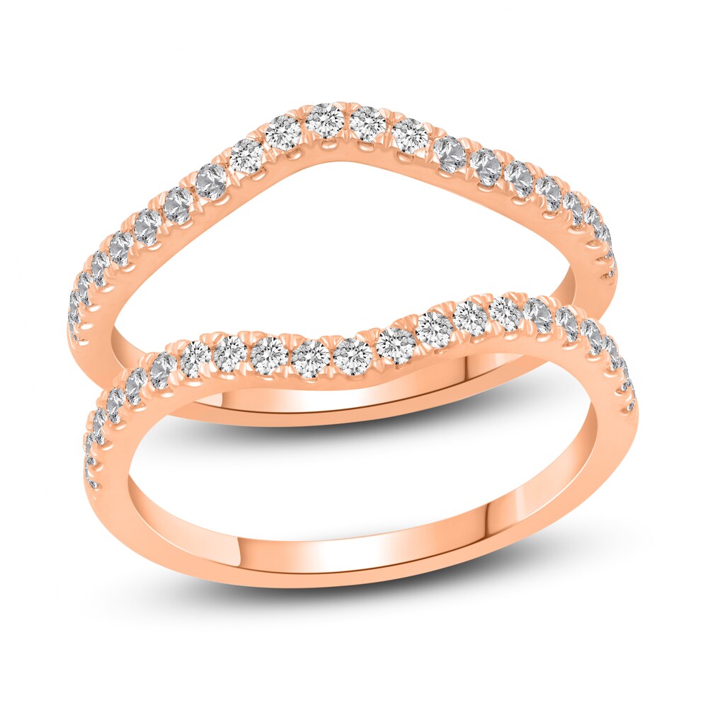 Diamond Double Wedding Band Set 1/2 ct tw 14K Rose Gold eqXdXbZl Diamond Double Wedding Band Set 1/2 ct tw 14K Rose Gold eqXdXbZl