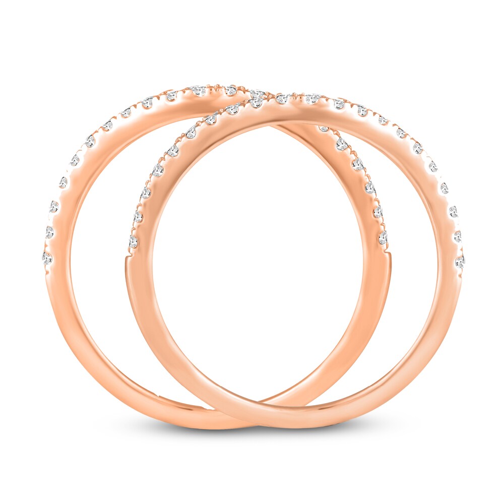 Diamond Double Wedding Band Set 1/2 ct tw 14K Rose Gold eqXdXbZl Diamond Double Wedding Band Set 1/2 ct tw 14K Rose Gold eqXdXbZl