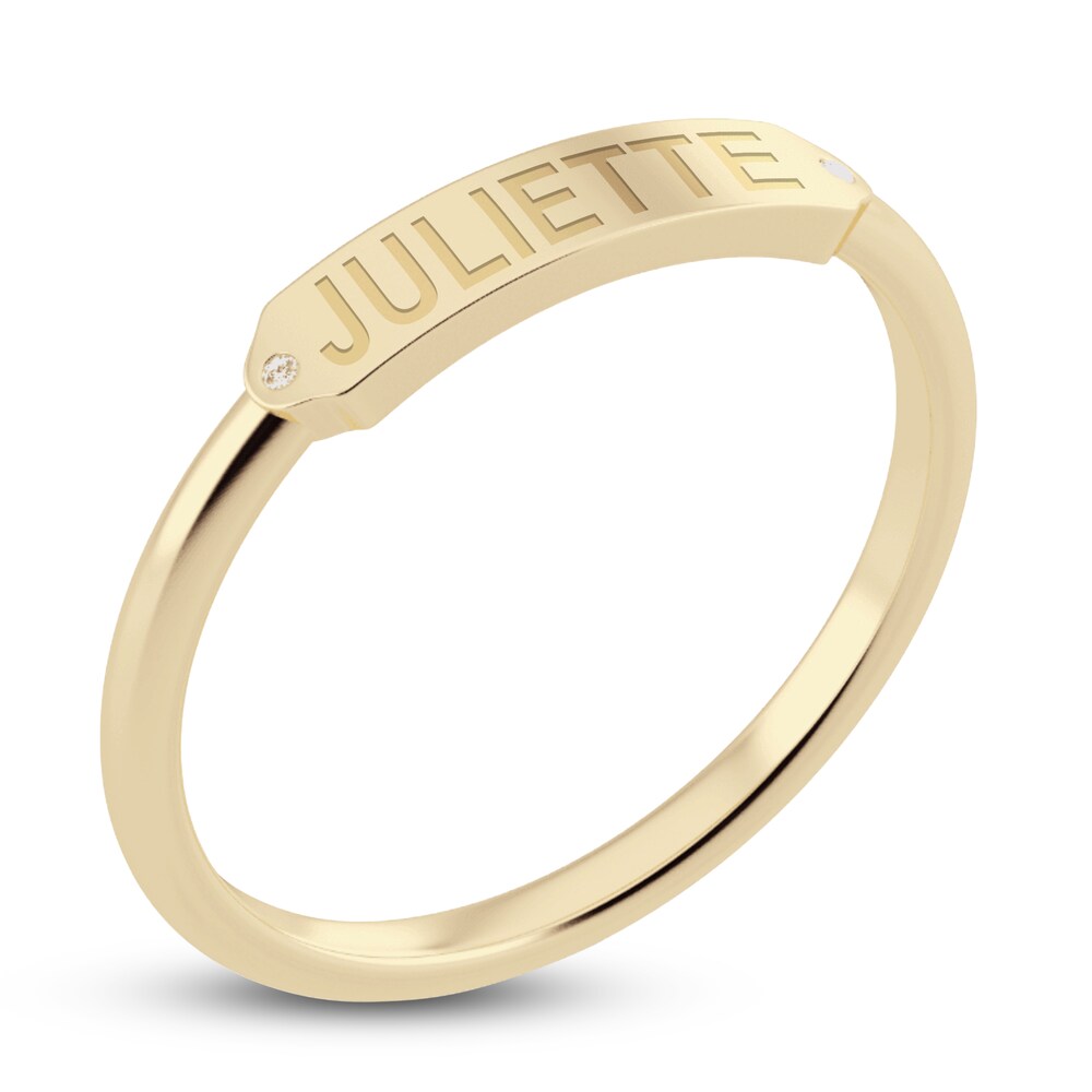Juliette Maison Diamond Engravable Ring 1/20 ct tw Round 10K Yellow Gold erwRURJd Juliette Maison Diamond Engravable Ring 1/20 ct tw Round 10K Yellow Gold erwRURJd