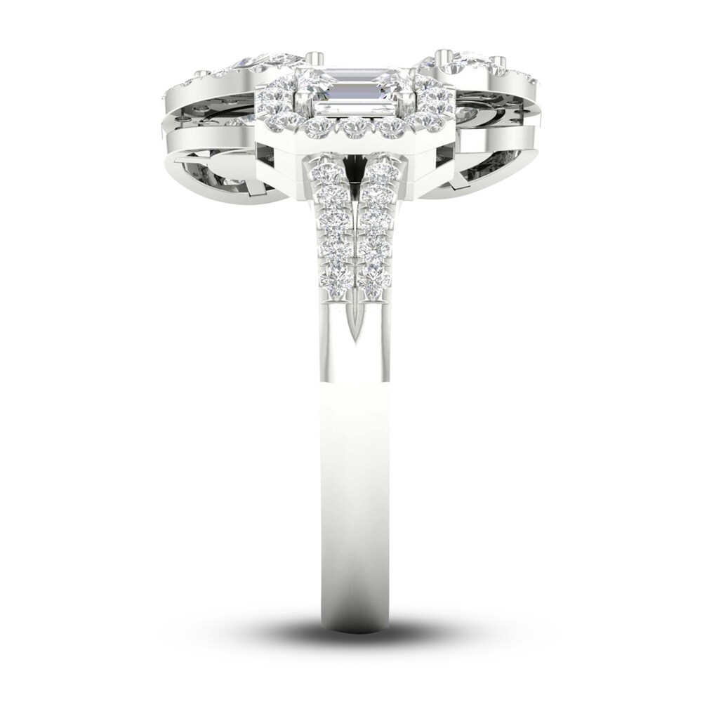 Lab-Created Diamond Ring 1 ct tw Oval/Emerald/Pear/Round 14K White Gold ewuuxOZm Lab-Created Diamond Ring 1 ct tw Oval/Emerald/Pear/Round 14K White Gold ewuuxOZm