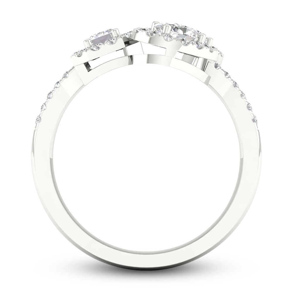 Lab-Created Diamond Ring 1 ct tw Oval/Emerald/Pear/Round 14K White Gold ewuuxOZm Lab-Created Diamond Ring 1 ct tw Oval/Emerald/Pear/Round 14K White Gold ewuuxOZm