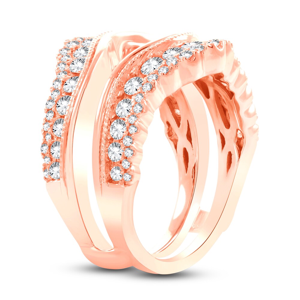 Lab-Created Diamond Enhancer Band 1-1/4 ct tw Round 14K Rose Gold eyvvQiXv Lab-Created Diamond Enhancer Band 1-1/4 ct tw Round 14K Rose Gold eyvvQiXv