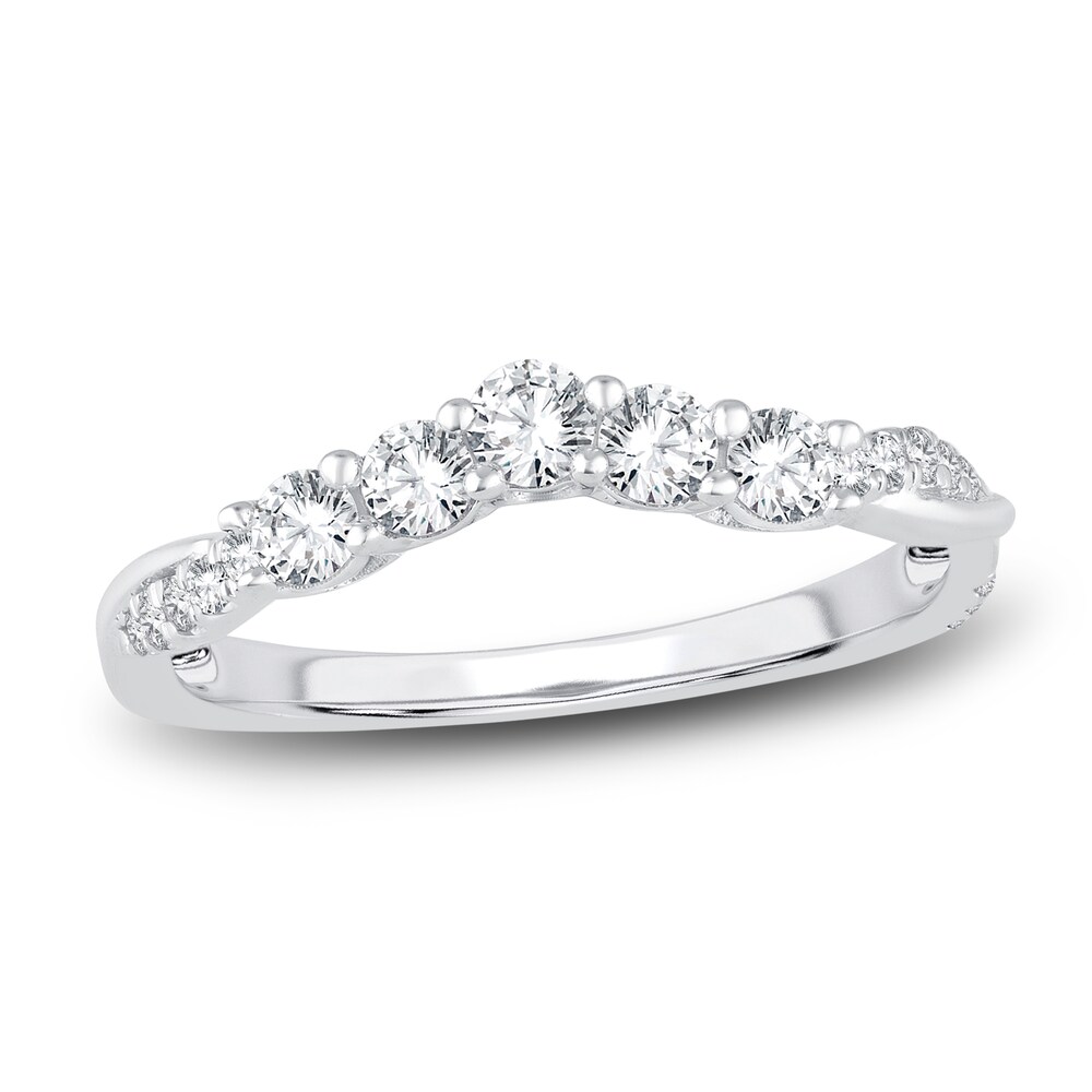 Diamond Contour Anniversary Band 1/2 ct tw Round 14K White Gold f2xxClcc Diamond Contour Anniversary Band 1/2 ct tw Round 14K White Gold f2xxClcc