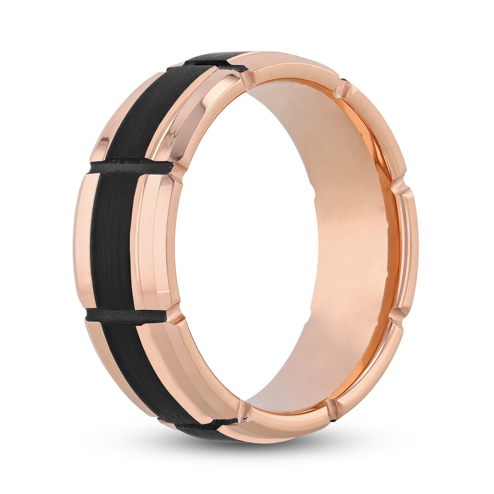 Wedding Band Black/Rose Tungsten 8mm f6mhIasW Wedding Band Black/Rose Tungsten 8mm f6mhIasW