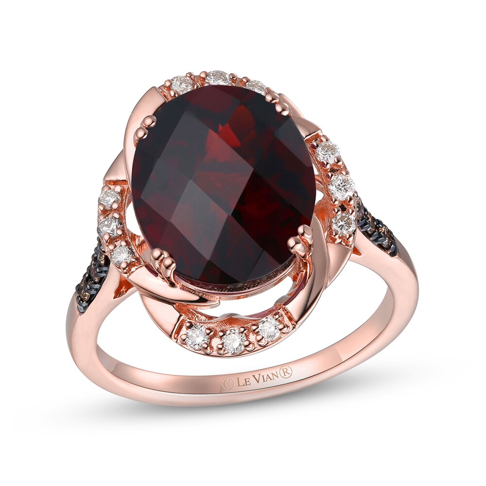 Le Vian Natural Rhodolite Garnet Ring 1/5 ct tw Diamonds 14K Strawberry Gold fAplghxR Le Vian Natural Rhodolite Garnet Ring 1/5 ct tw Diamonds 14K Strawberry Gold fAplghxR