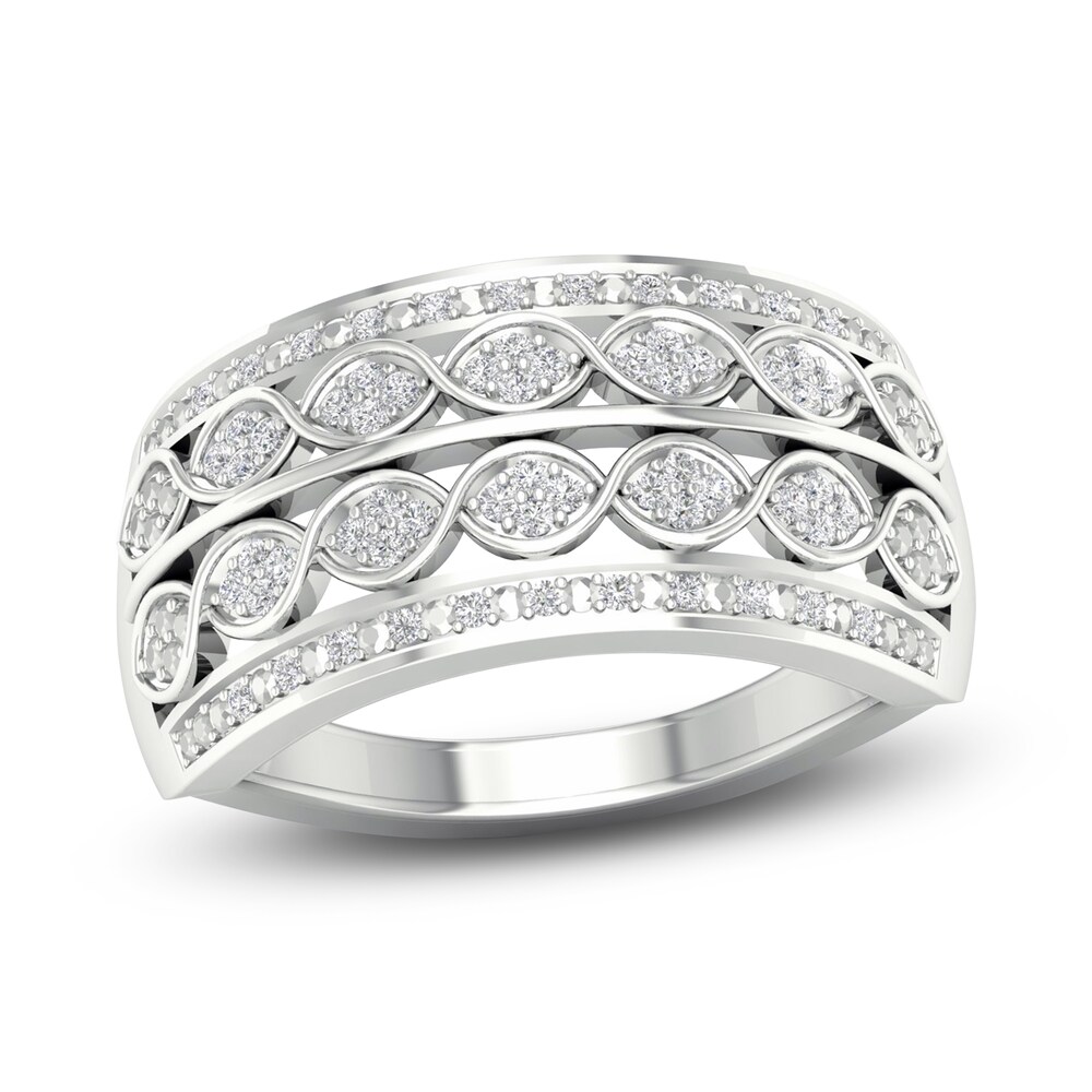 Diamond 4-Row Anniversary Band 1/6 ct tw Round 14K White Gold fEKfZb97 Diamond 4-Row Anniversary Band 1/6 ct tw Round 14K White Gold fEKfZb97