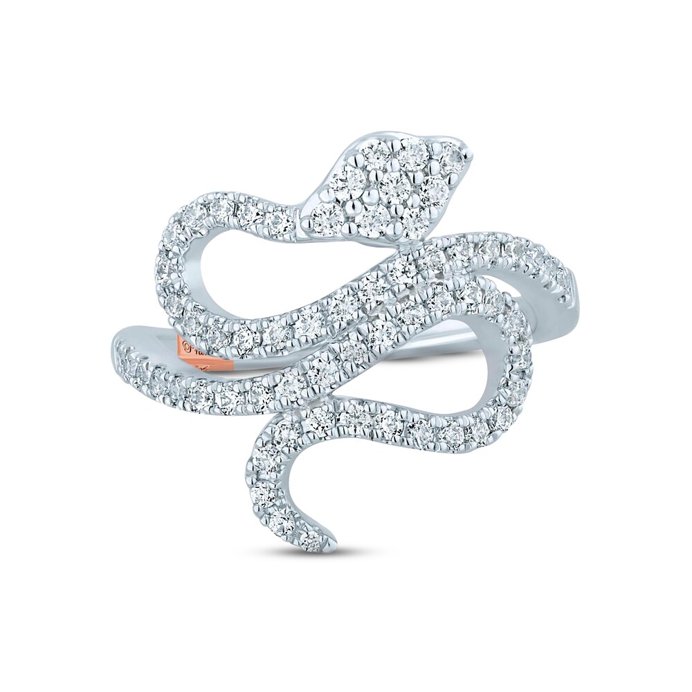 Pnina Tornai Diamond Snake Ring 3/8 ct tw Round 14K White Gold fHdvIpSS