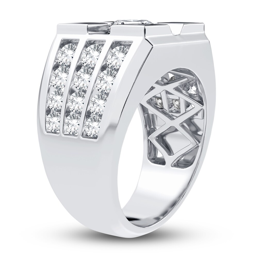 Men\'s Lab-Created Diamond Ring 3 ct tw Round 14K White Gold fJMO343v Men\'s Lab-Created Diamond Ring 3 ct tw Round 14K White Gold fJMO343v