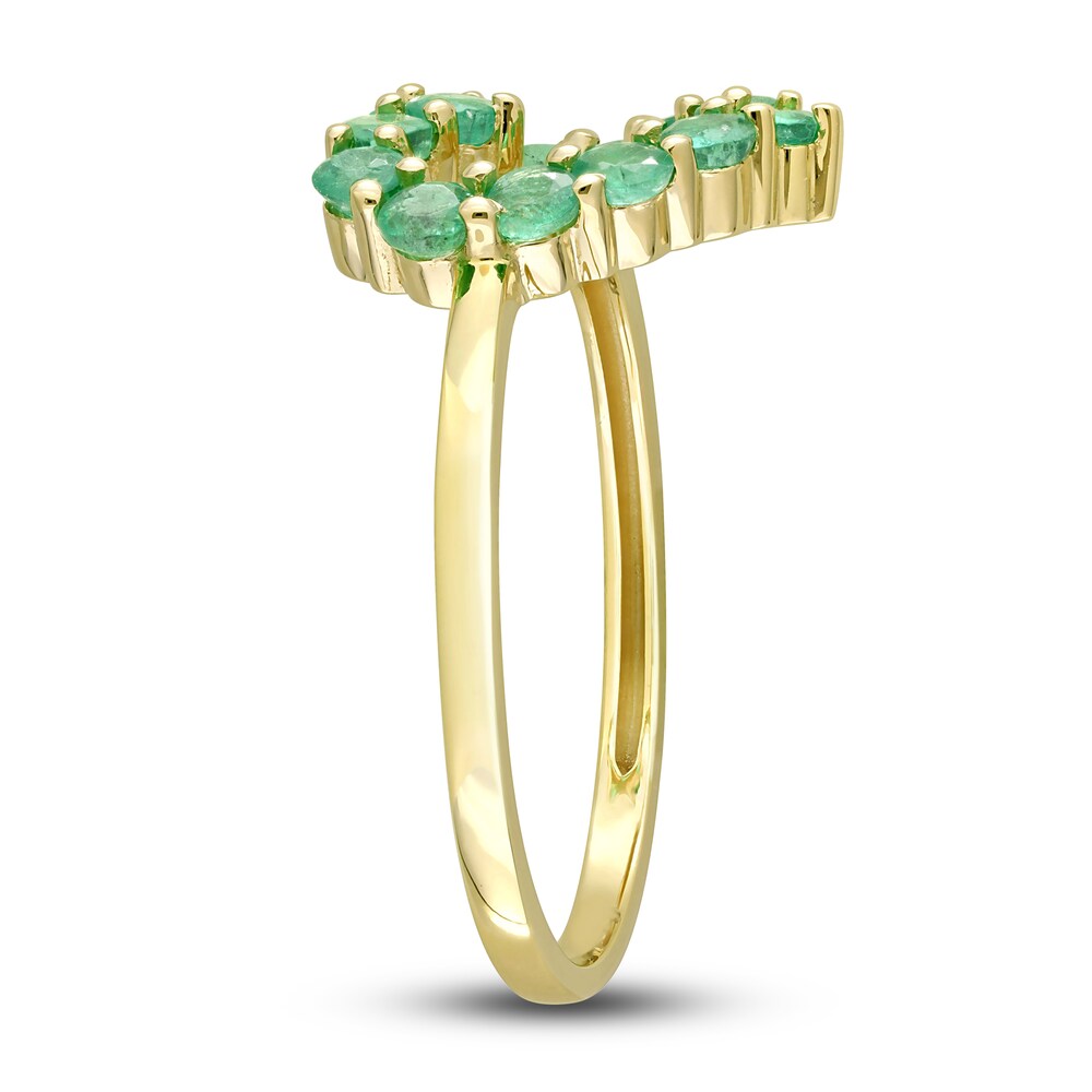 Natural Emerald Heart Ring 10K Yellow Gold fJhHgr1e Natural Emerald Heart Ring 10K Yellow Gold fJhHgr1e