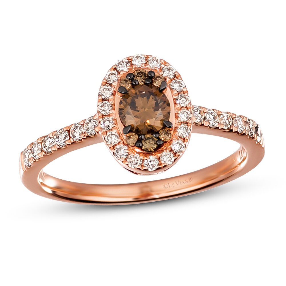 Le Vian Diamond Ring 5/8 ct tw Round 14K Strawberry Gold fN385EVy Le Vian Diamond Ring 5/8 ct tw Round 14K Strawberry Gold fN385EVy
