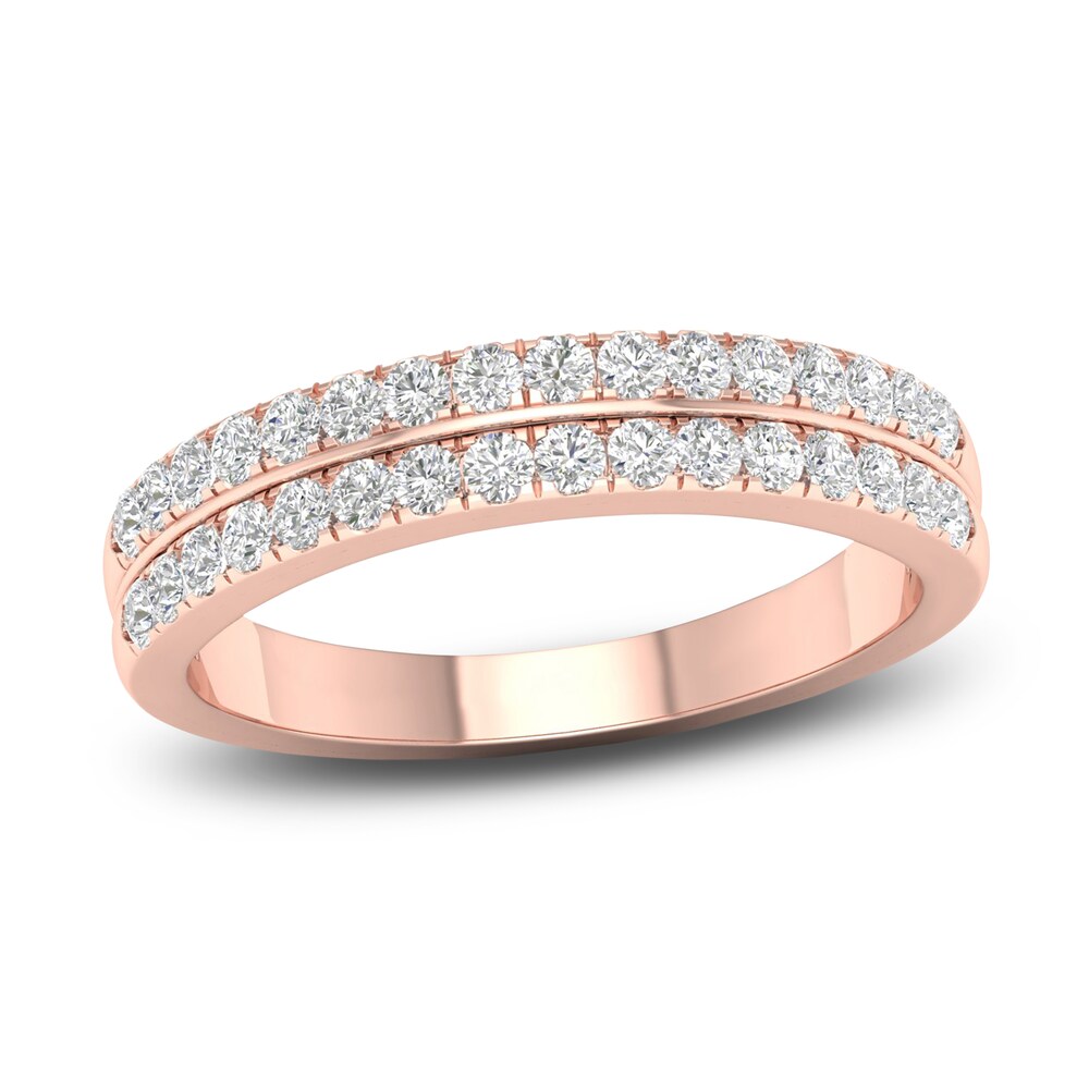 Diamond Wedding Band 1/2 ct tw Round 14K Rose Gold fPUsqJCy Diamond Wedding Band 1/2 ct tw Round 14K Rose Gold fPUsqJCy