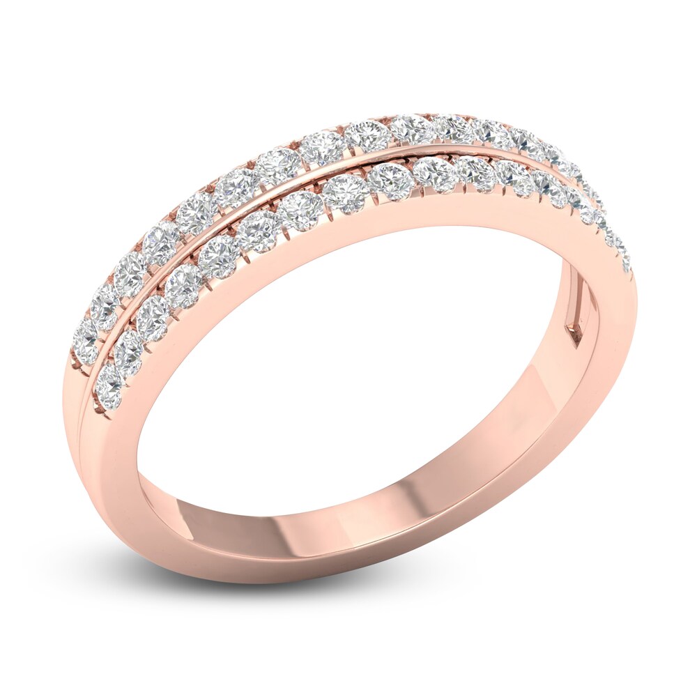 Diamond Wedding Band 1/2 ct tw Round 14K Rose Gold fPUsqJCy Diamond Wedding Band 1/2 ct tw Round 14K Rose Gold fPUsqJCy