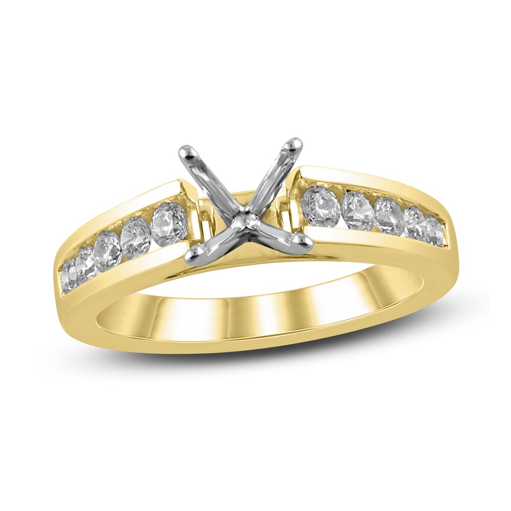 Diamond Ring Setting 1/2 ct tw Round 14K Yellow Gold fWHeRwiT Diamond Ring Setting 1/2 ct tw Round 14K Yellow Gold fWHeRwiT