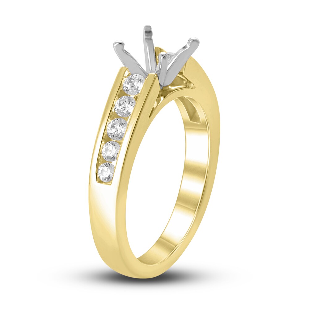 Diamond Ring Setting 1/2 ct tw Round 14K Yellow Gold fWHeRwiT Diamond Ring Setting 1/2 ct tw Round 14K Yellow Gold fWHeRwiT