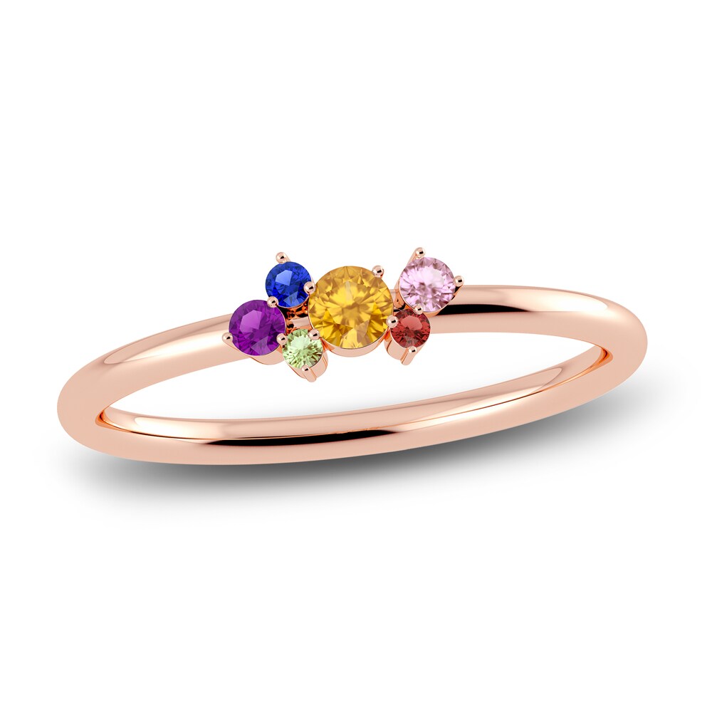 Juliette Maison Natural Multi-Gemstone Constellation Ring 10K Rose Gold fWTSGShm Juliette Maison Natural Multi-Gemstone Constellation Ring 10K Rose Gold fWTSGShm
