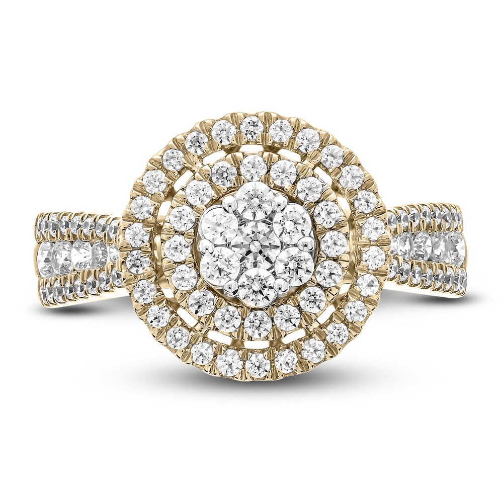Diamond Ring 7/8 ct tw Round 14K Yellow Gold/Rhodium fZ8xAHZG Diamond Ring 7/8 ct tw Round 14K Yellow Gold/Rhodium fZ8xAHZG