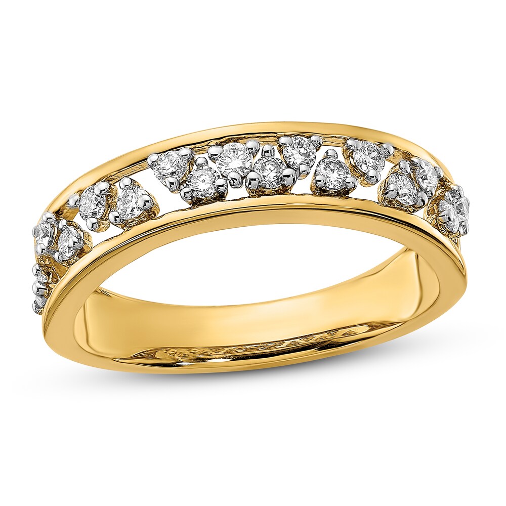 Diamond Open Band 1/3 ct tw Round 14K Yellow Gold fbQdGx5H Diamond Open Band 1/3 ct tw Round 14K Yellow Gold fbQdGx5H